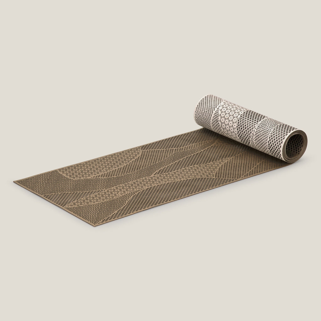 Pixel Dull Golden & Beige Table Runner
