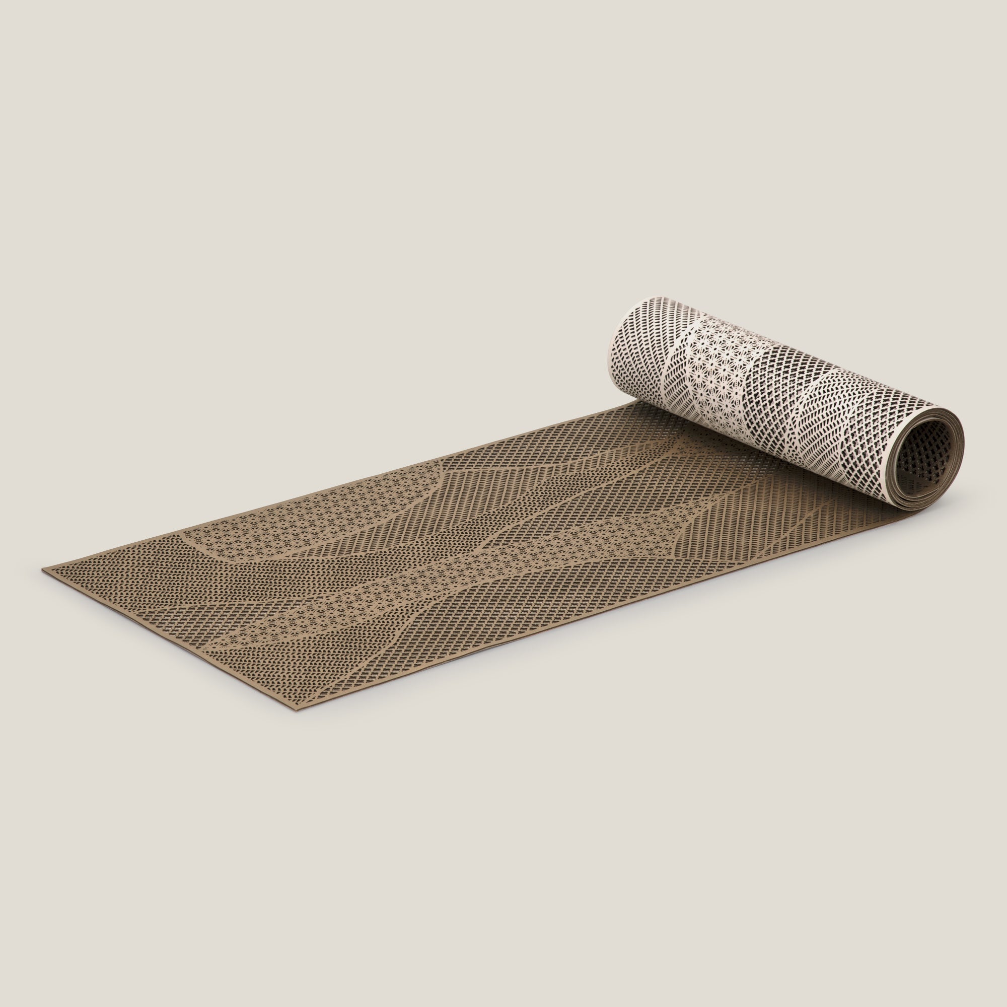 Pixel Dull Golden & Beige Table Runner