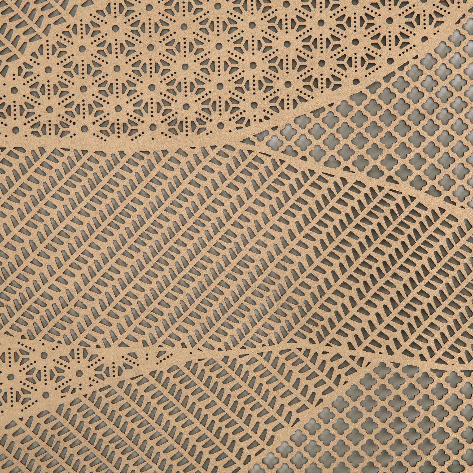 Pixel Dull Golden & Beige Table Runner