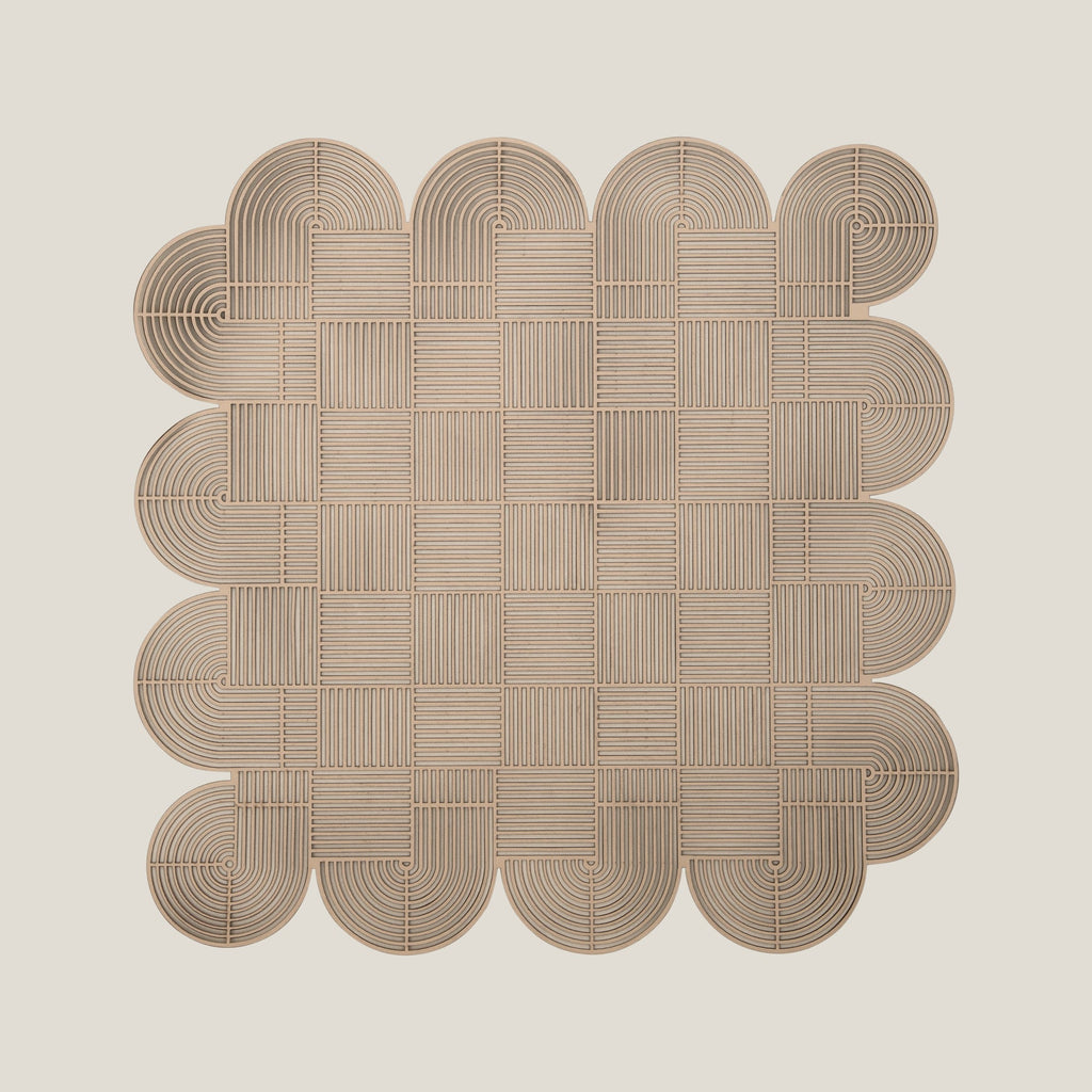 Alpha Beige & Dull Golden Reversible Placemat Set of 2