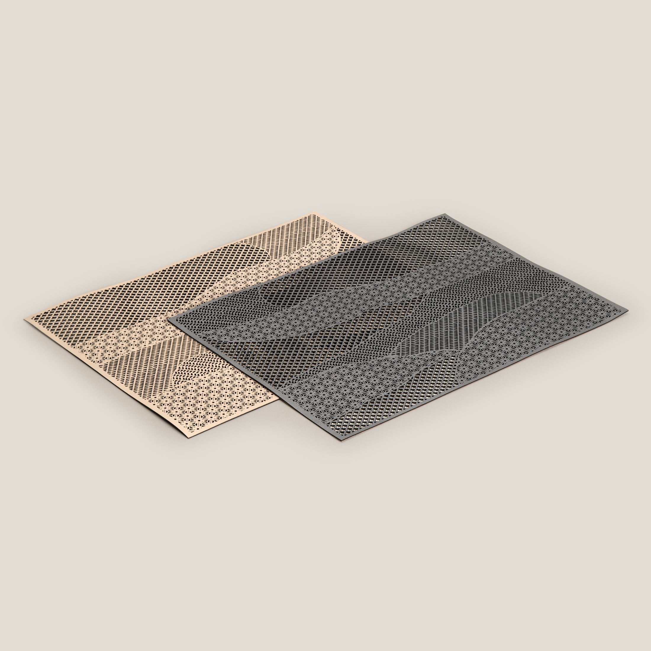 Lumina Beige & Dull Golden  Placemat Set of 2