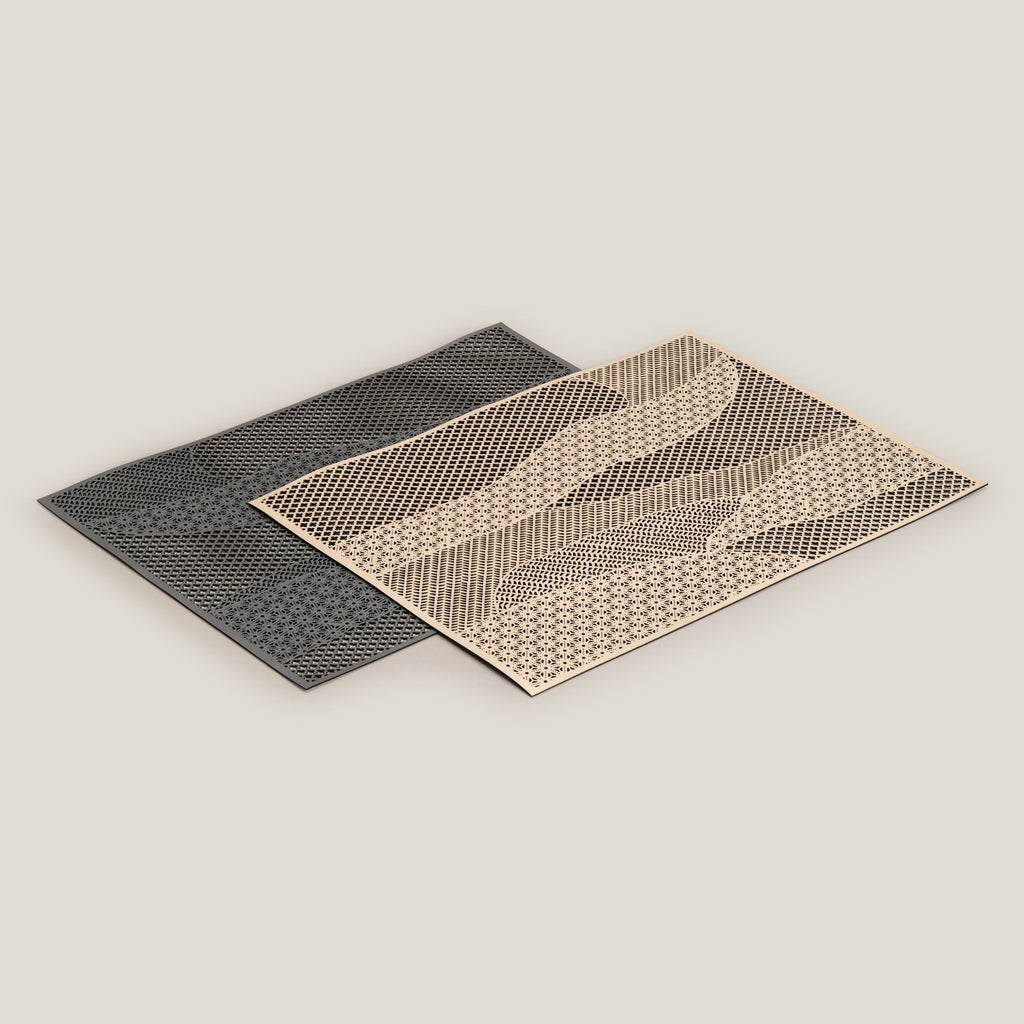Lumina Beige & Dull Golden  Placemat Set of 2